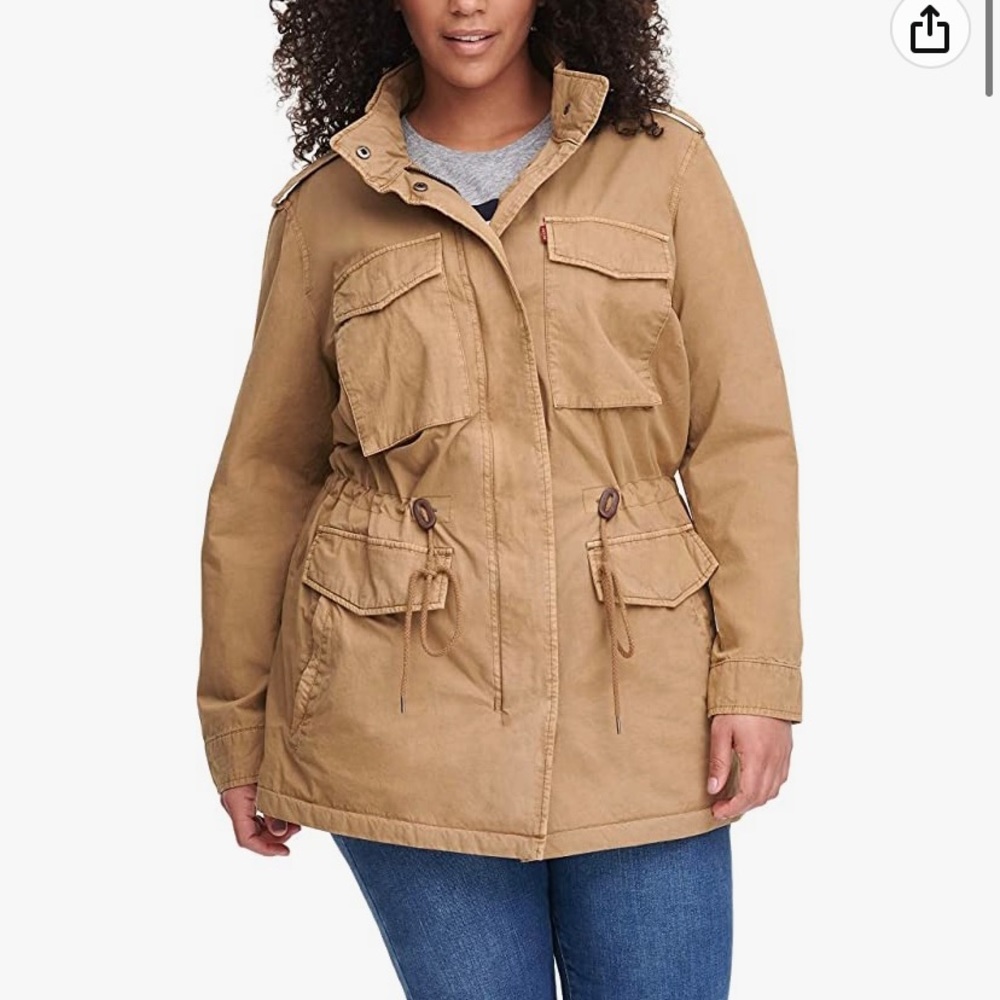 Levi's Women's Lightweight Parachute Cotton Military Jacket size 2X